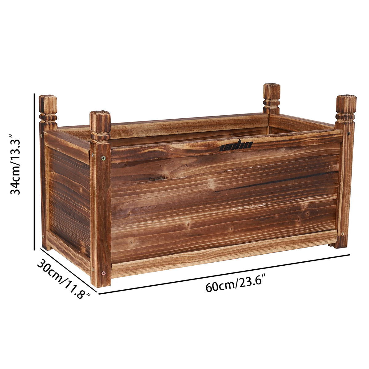 Wooden Raised Garden Planter Bed for Flowers Herbs and Vegetables