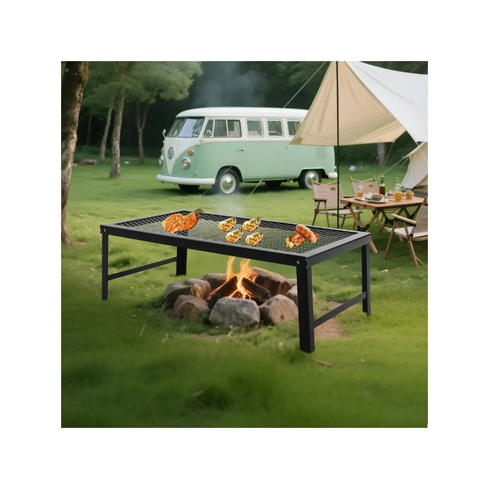 Bymaocar Folding Campfire Grill Portable Outdoor Barbecue Set