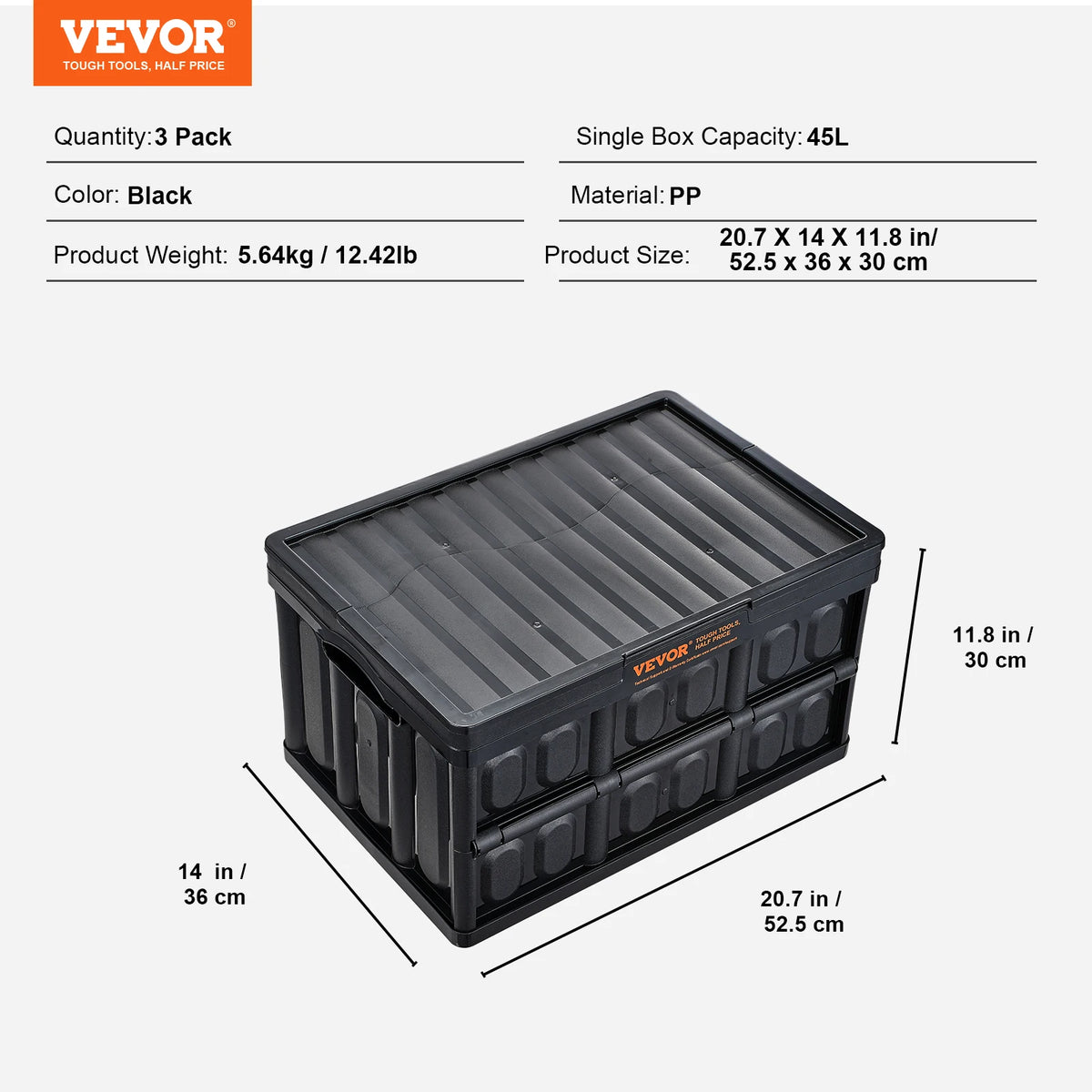 SucceBuy Collapsible Stackable Storage Bins With Lids for Home Use
