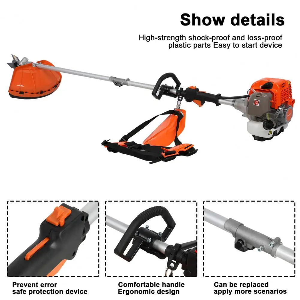 Five In One Gas Powered Tool Set With Hedge Trimmer
