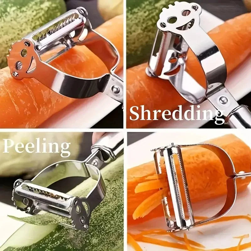 Stainless Steel Vegetable Peeler and Julienne Slicer Shredder