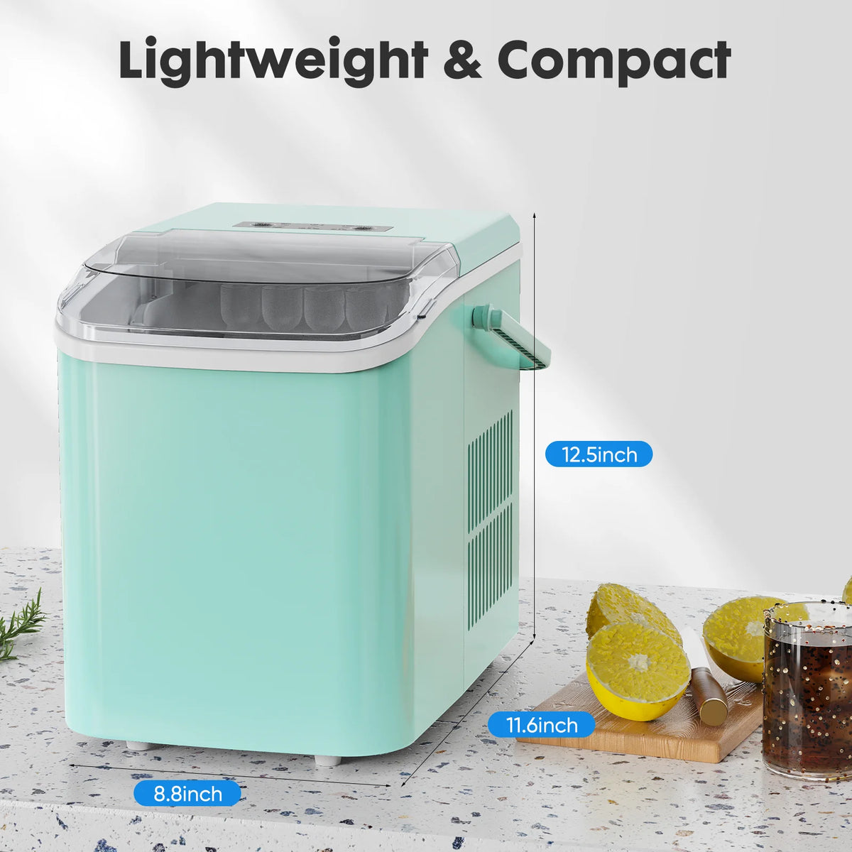 Portable Countertop Ice Maker With Self Cleaning And Quick Freeze