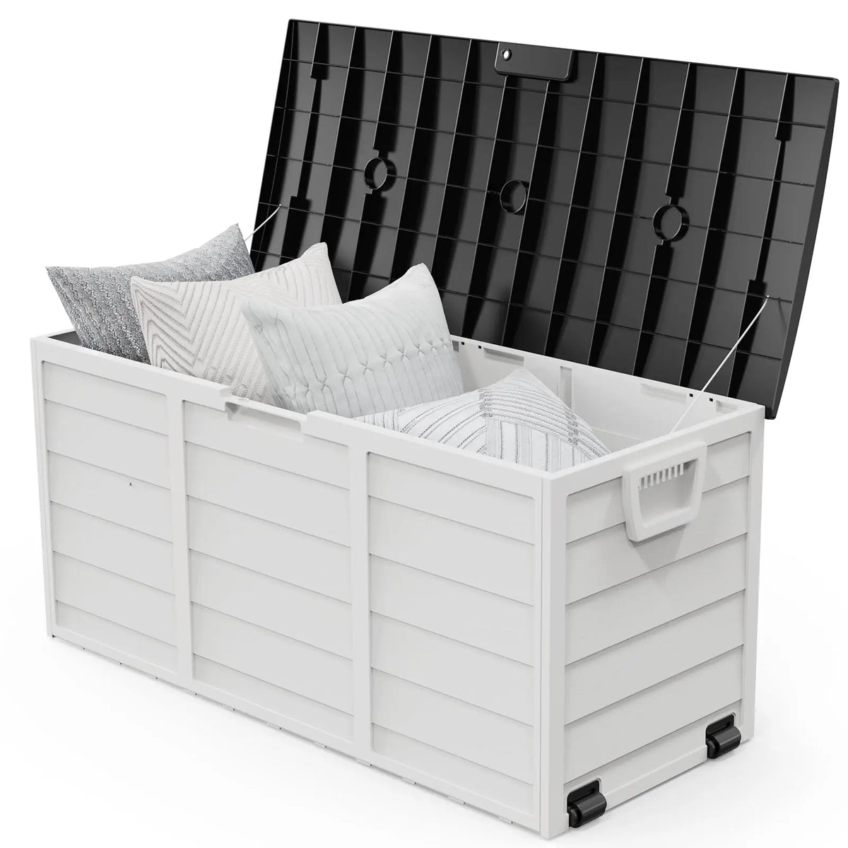 VINGLI Lockable Waterproof Outdoor Storage Box With Wheels For Patio