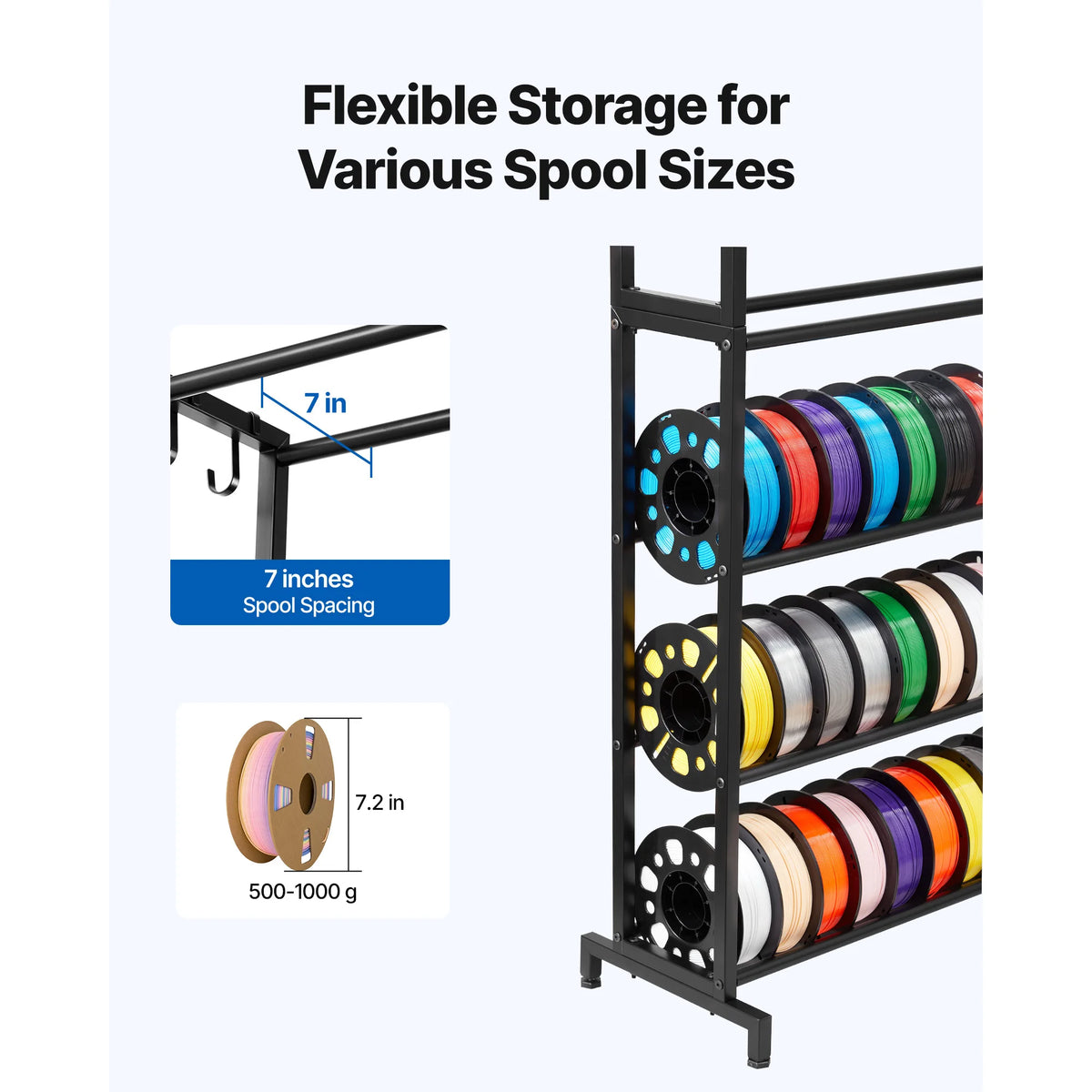 SucceBuy 3D Printer Filament Storage Rack With Spool Holders