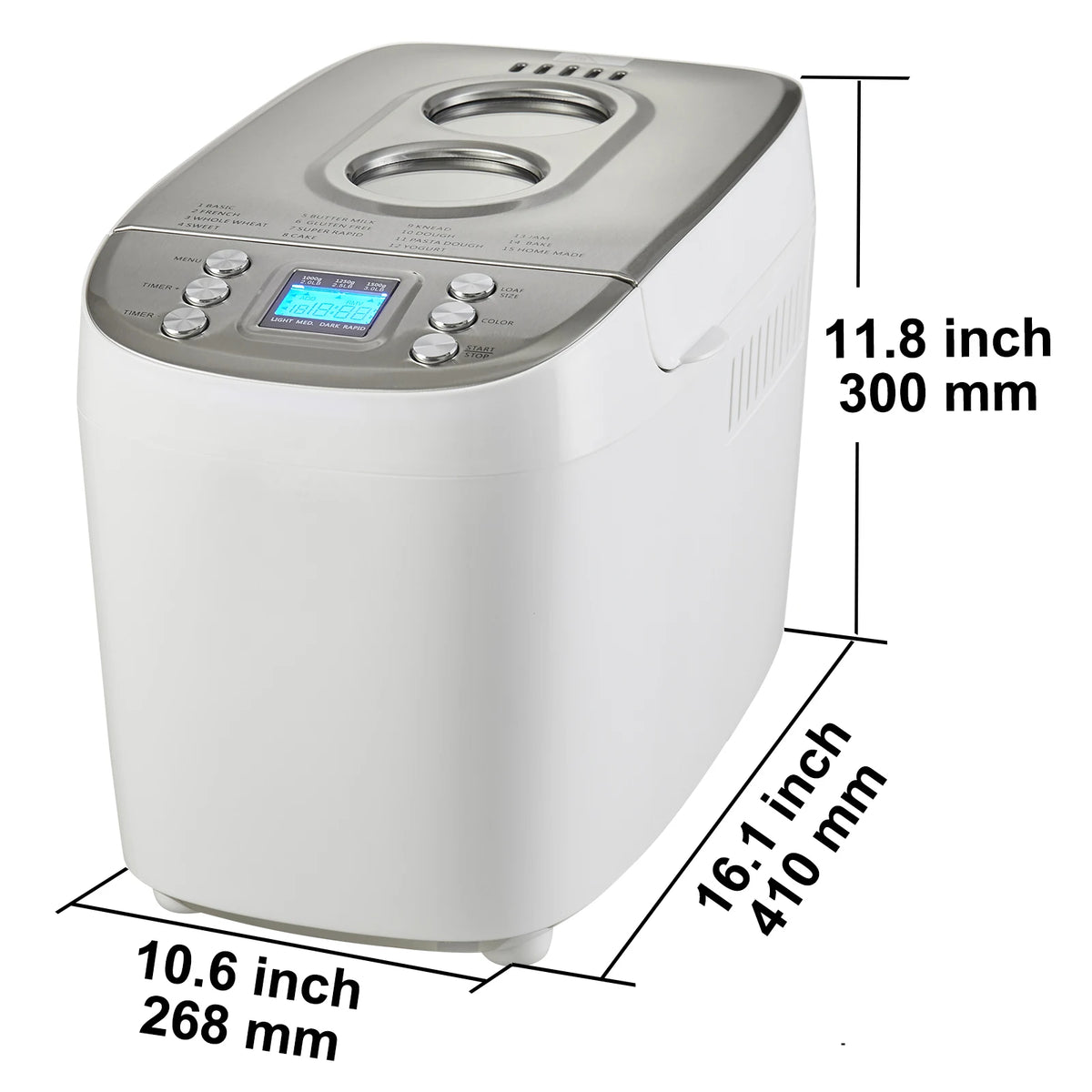 Vevor Automatic Bread Maker Features Nonstick Ceramic Pan Design