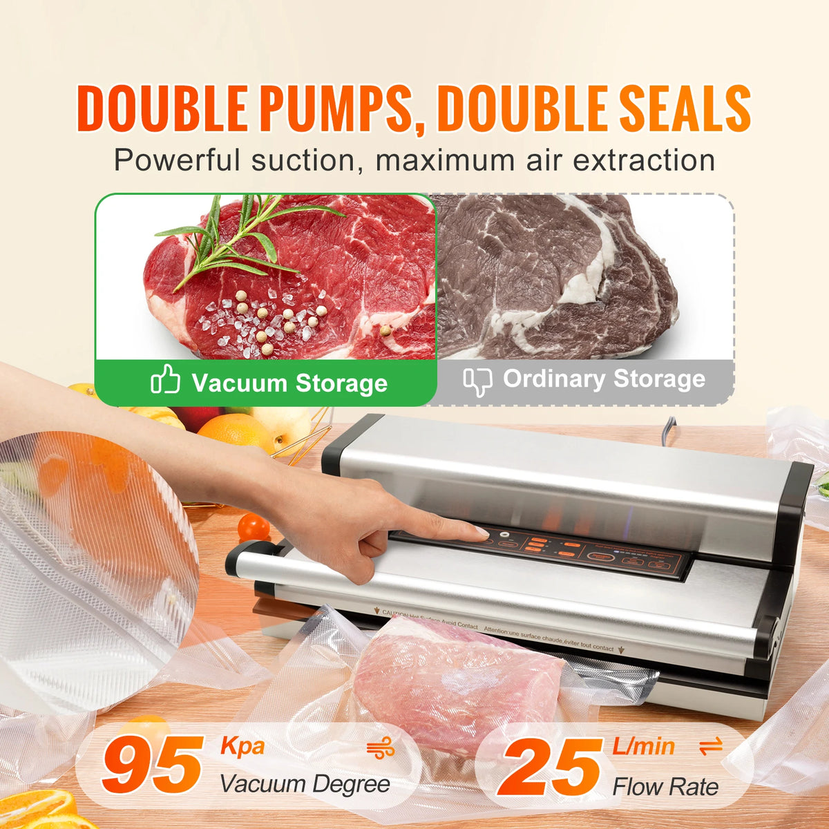 Commercial Automatic Vacuum Sealer Machine For Food Packaging