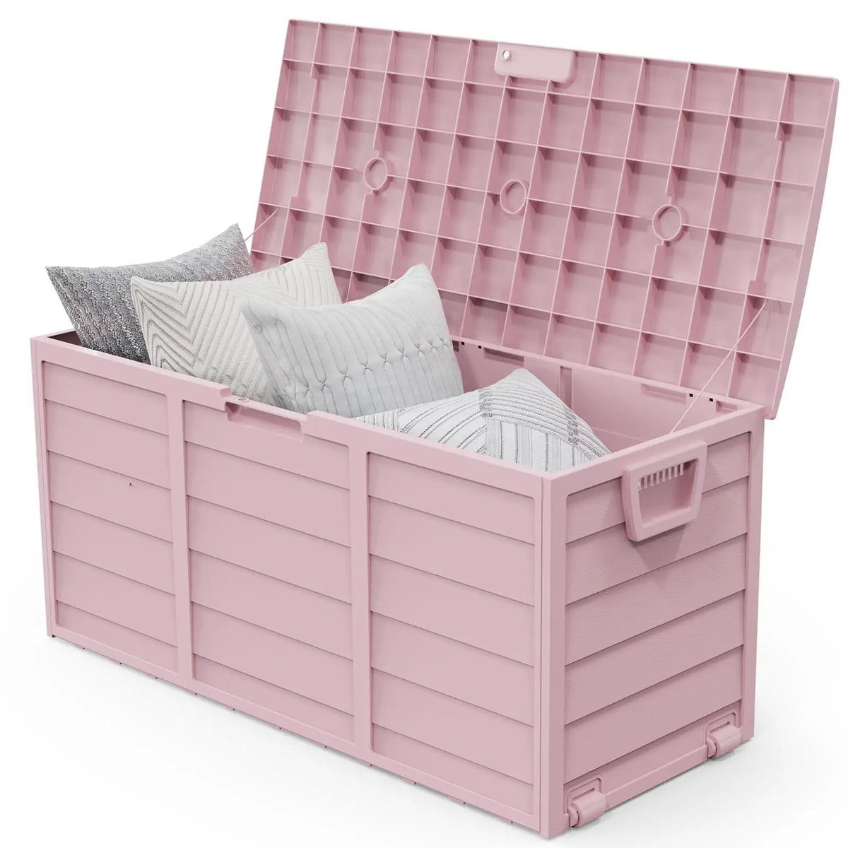 VINGLI Lockable Waterproof Outdoor Storage Box With Wheels For Patio
