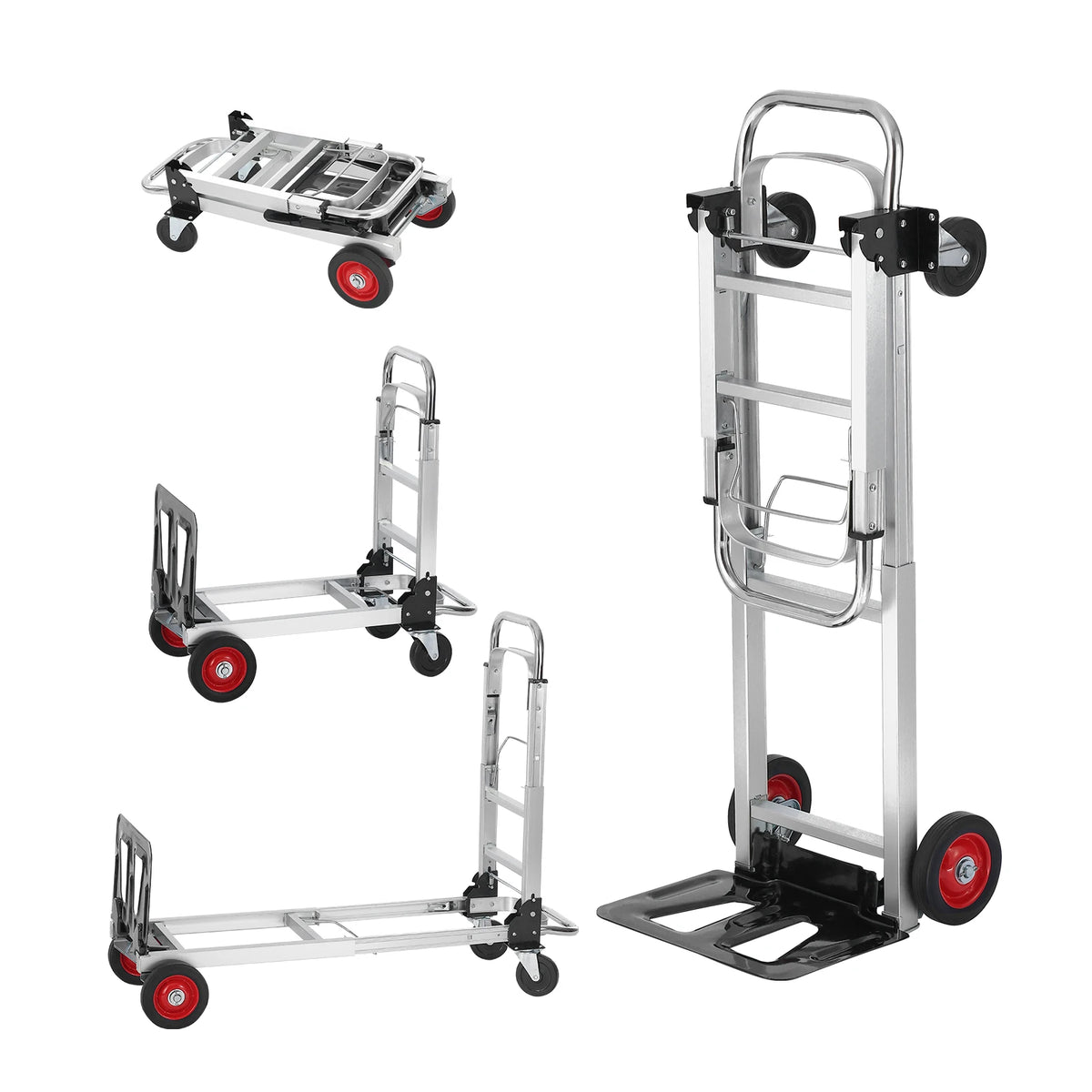 SucceBuy Foldable Aluminum Hand Truck Heavy Duty Utility Cart