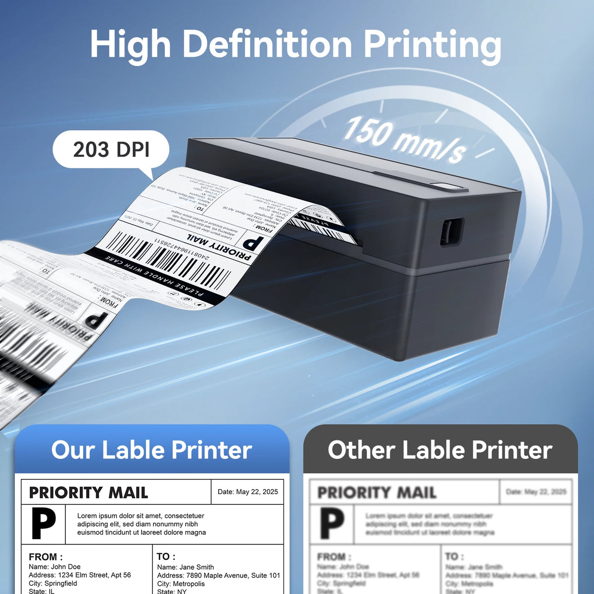 TakeYou Portable Thermal Label Printer With Bluetooth And USB Connectivity