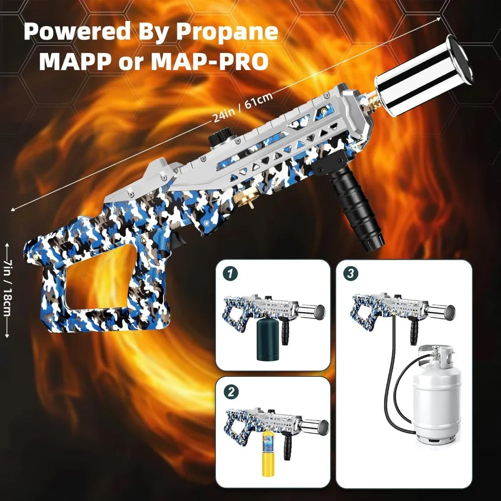 NUANYAO Adjustable Flame Propane Torch Gun for Grilling and Kitchen