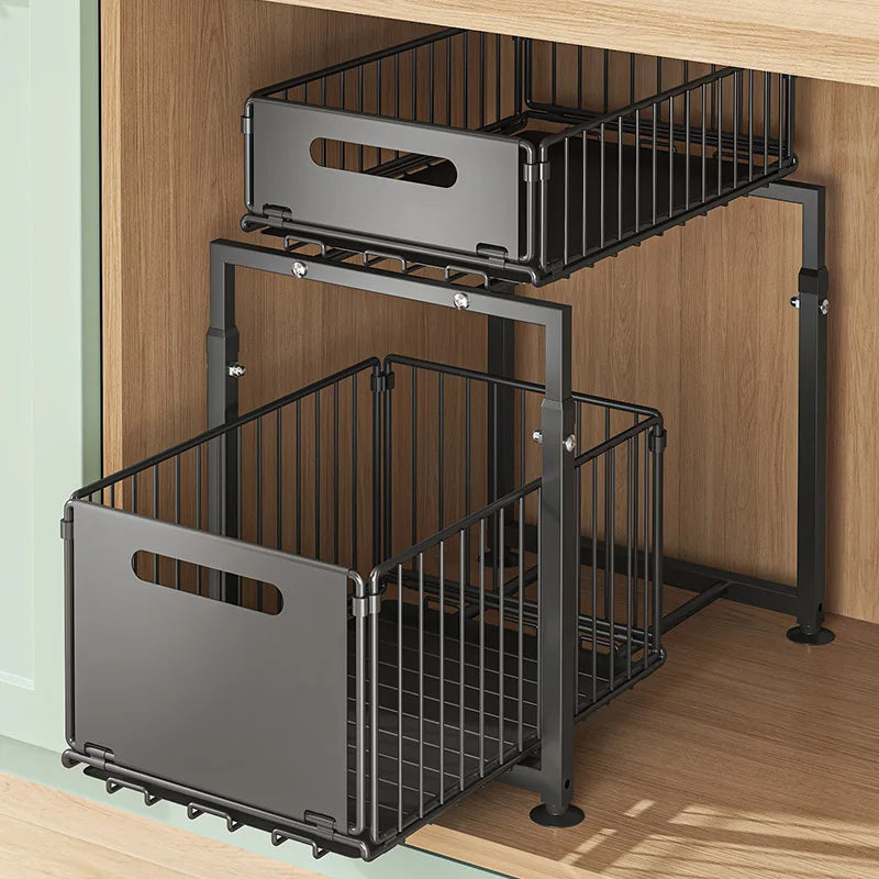 AEHOME Slide Out Cabinet Organizer For Under Sink Storage