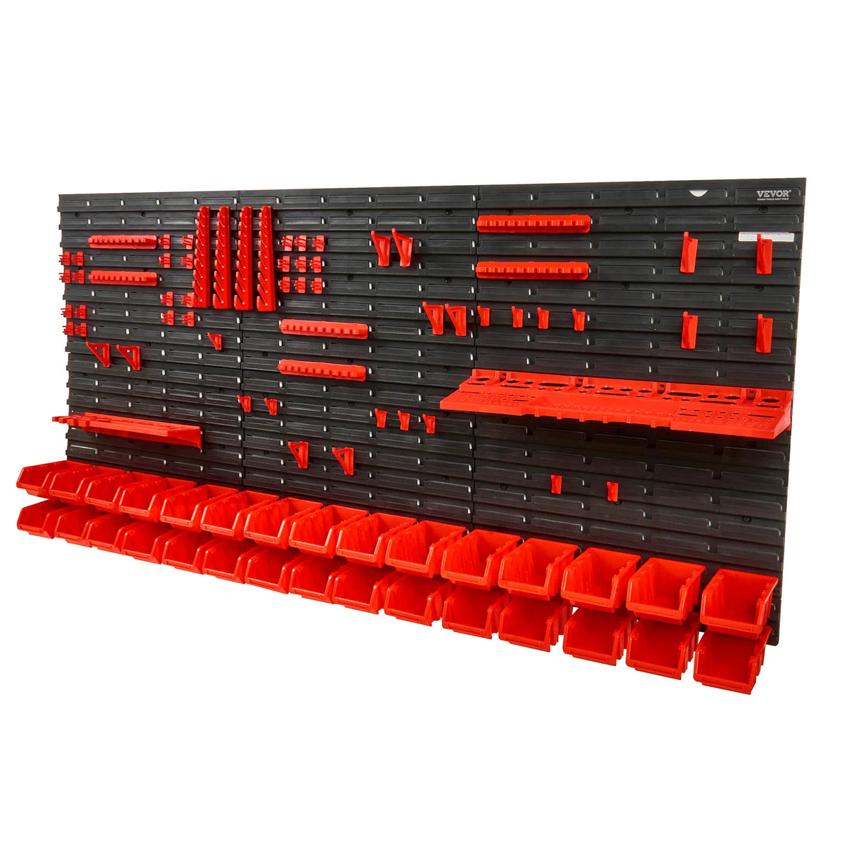 SucceBuy Wall Mounted Storage Bins Parts Rack Organizer For Garage