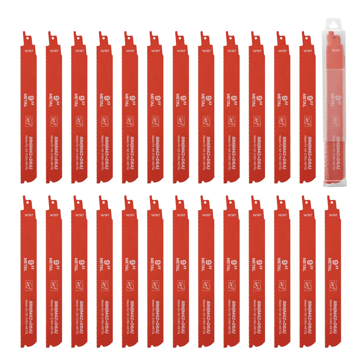 Bi-Metal Reciprocating Saw Blades 25 Pack For Metal Cutting