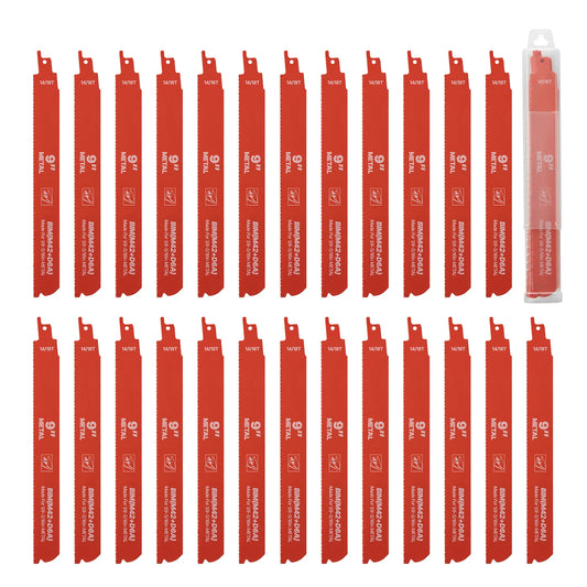 Bi-Metal Reciprocating Saw Blades 25 Pack For Metal Cutting