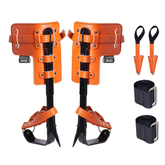 SucceBuy Steel Tree Climbing Spurs with Straps and Spike Protectors