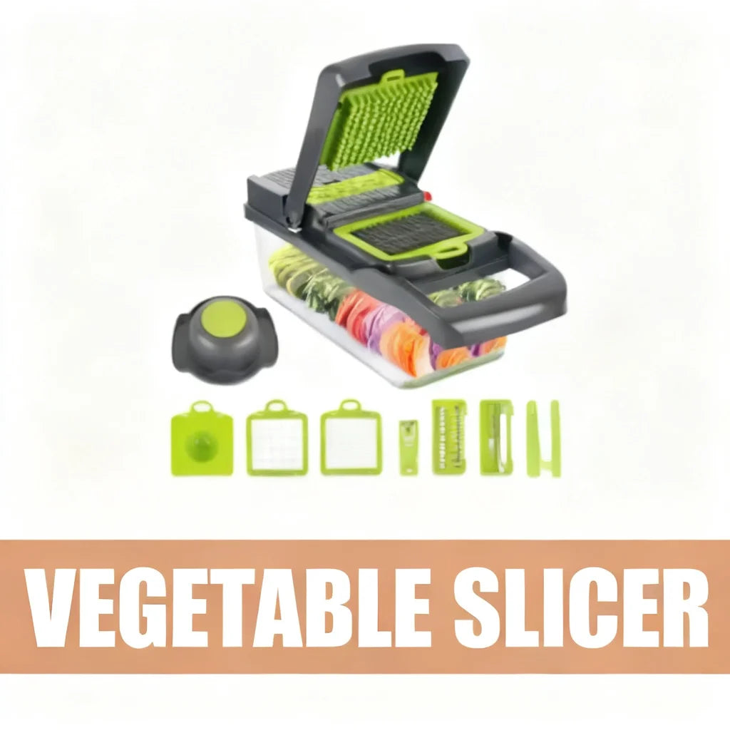 Multifunctional 7 Blade Stainless Steel Vegetable And Fruit Slicer
