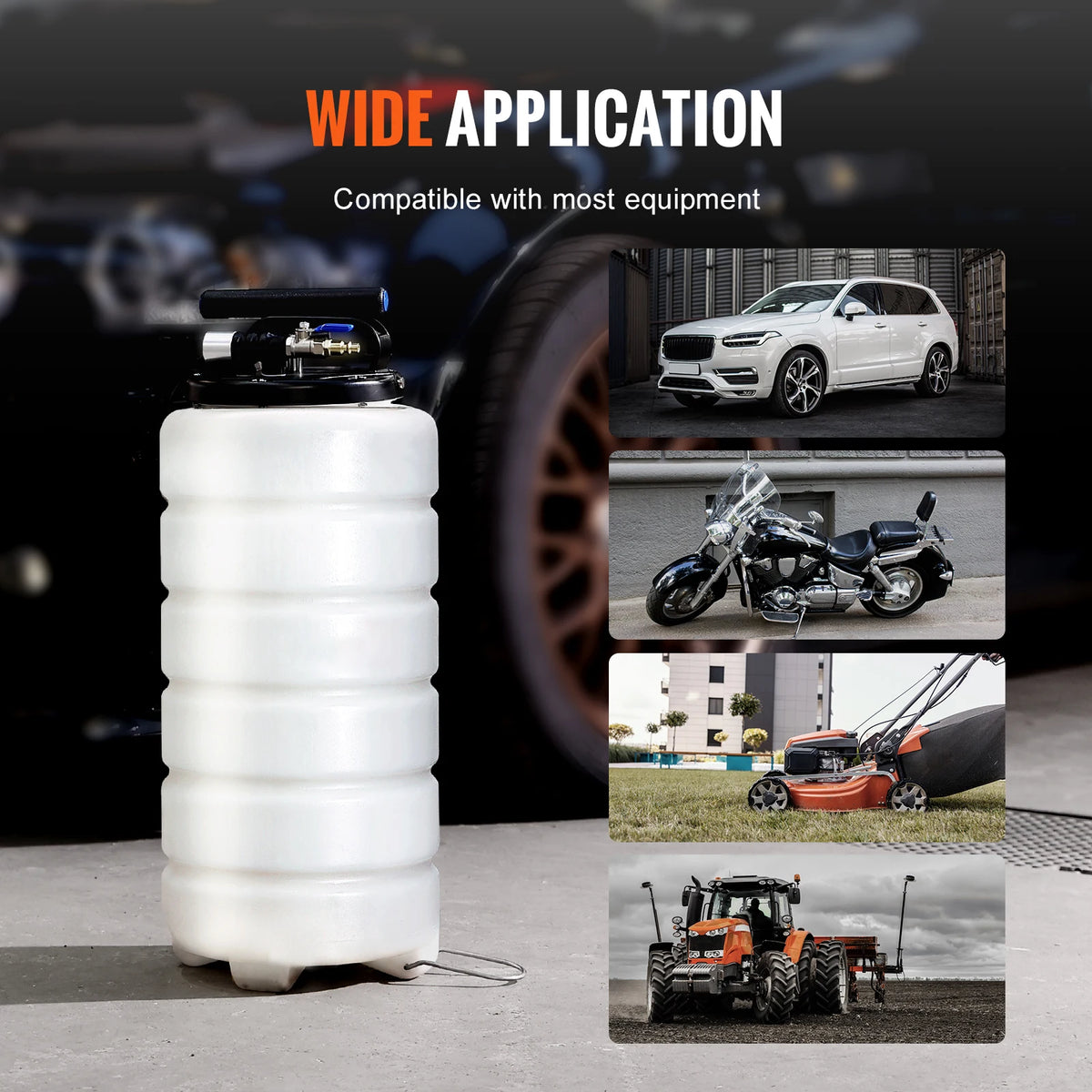 SucceBuy Pneumatic Fluid Extractor with Suction Hose Automotive Oil Changer