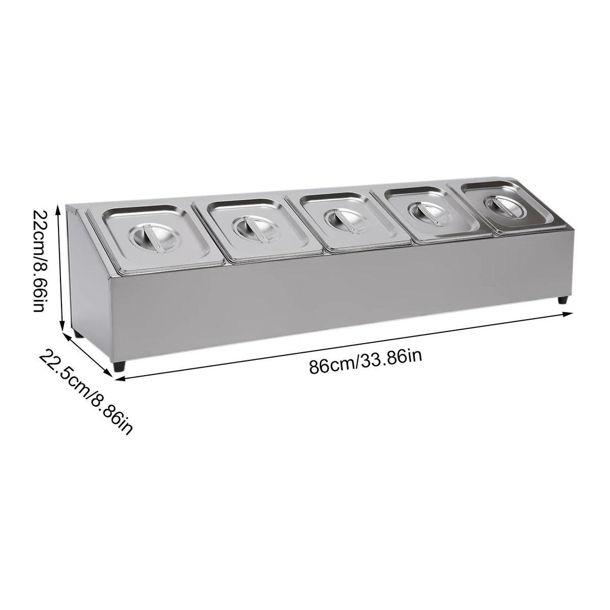 Stainless Steel Countertop Spice Rack Organizer With Lidded Pans