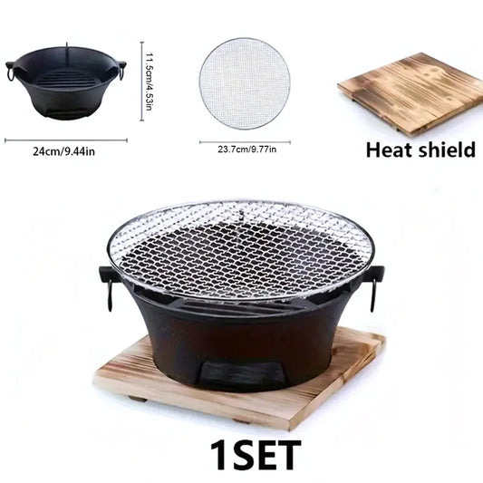 ATUOTIN Stainless Steel Tabletop Charcoal Barbecue Grill for Gatherings