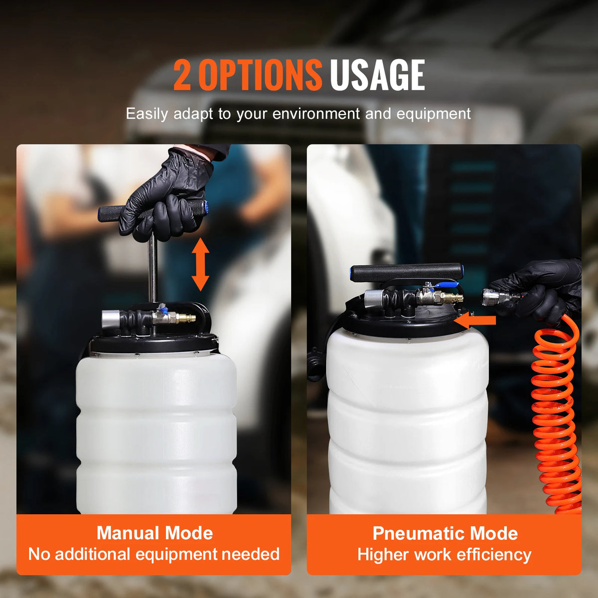 SucceBuy Pneumatic Fluid Extractor with Suction Hose Automotive Oil Changer