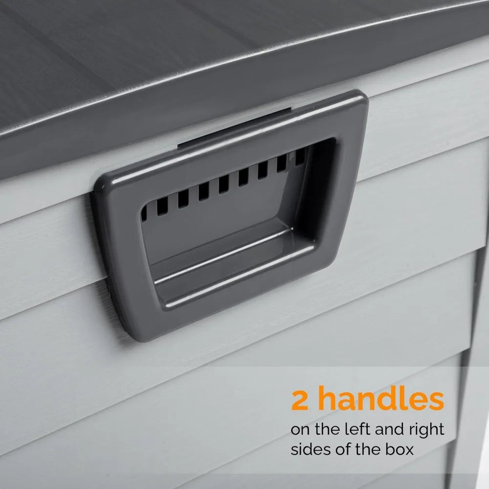 VINGLI Lockable Waterproof Outdoor Storage Box With Wheels For Patio