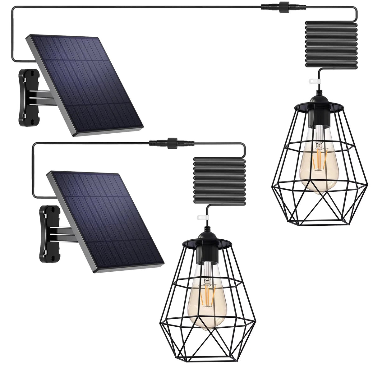 Intelamp Waterproof Solar Pendant Lights For Indoor Outdoor Spaces