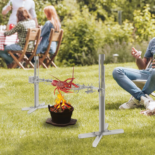Bymaocar Electric Rotisserie Grill Kit for Outdoor Barbecues