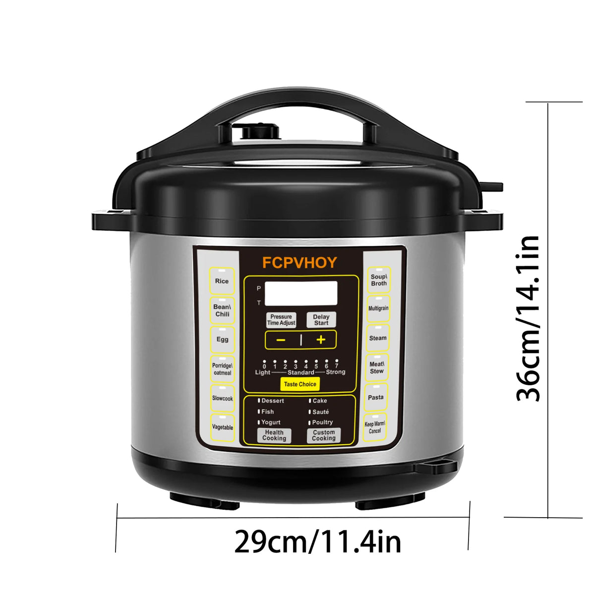 Electric Pressure Cooker Multi Cooker With Stainless Steel Liner