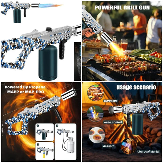 NUANYAO Adjustable Flame Propane Torch Gun for Grilling and Kitchen