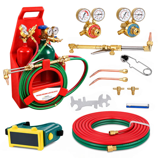 Portable Oxygen Acetylene Welding And Cutting Torch Kit Set