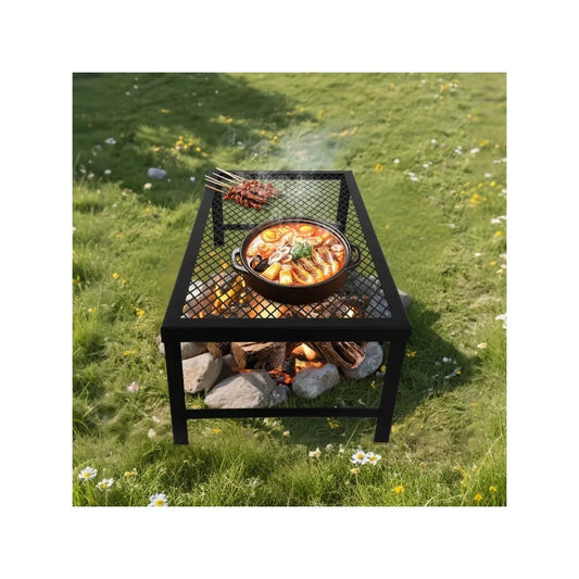 Bymaocar Folding Campfire Grill Portable Outdoor Barbecue Set