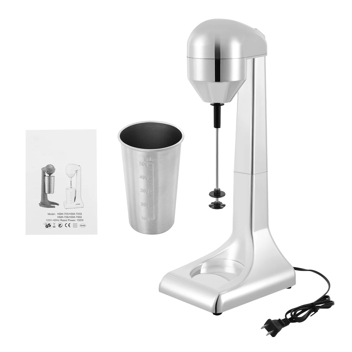 Electric Milkshake Maker With Two Speed Settings And Durable Build