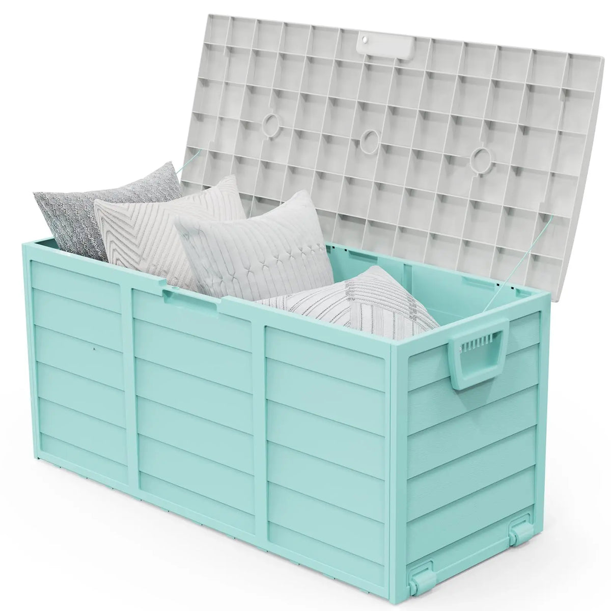 VINGLI Lockable Waterproof Outdoor Storage Box With Wheels For Patio