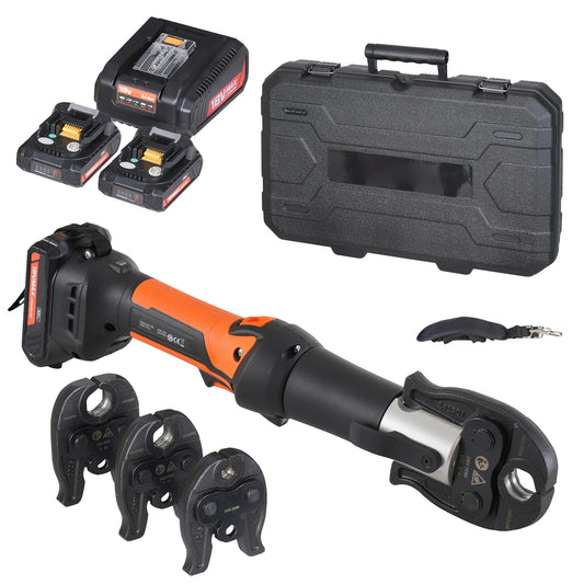 SucceBuy Cordless Electric Pipe Crimping Press Tool Kit