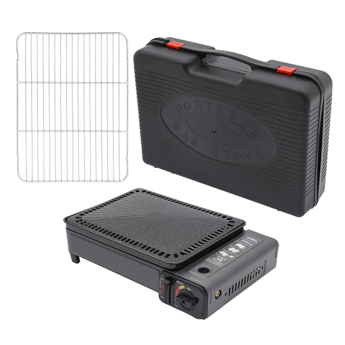 Portable Butane Gas Camping Grill Stove for Outdoor Cooking