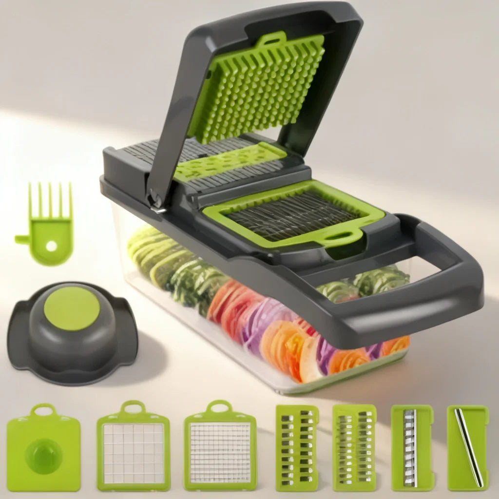 Multifunctional 7 Blade Stainless Steel Vegetable And Fruit Slicer
