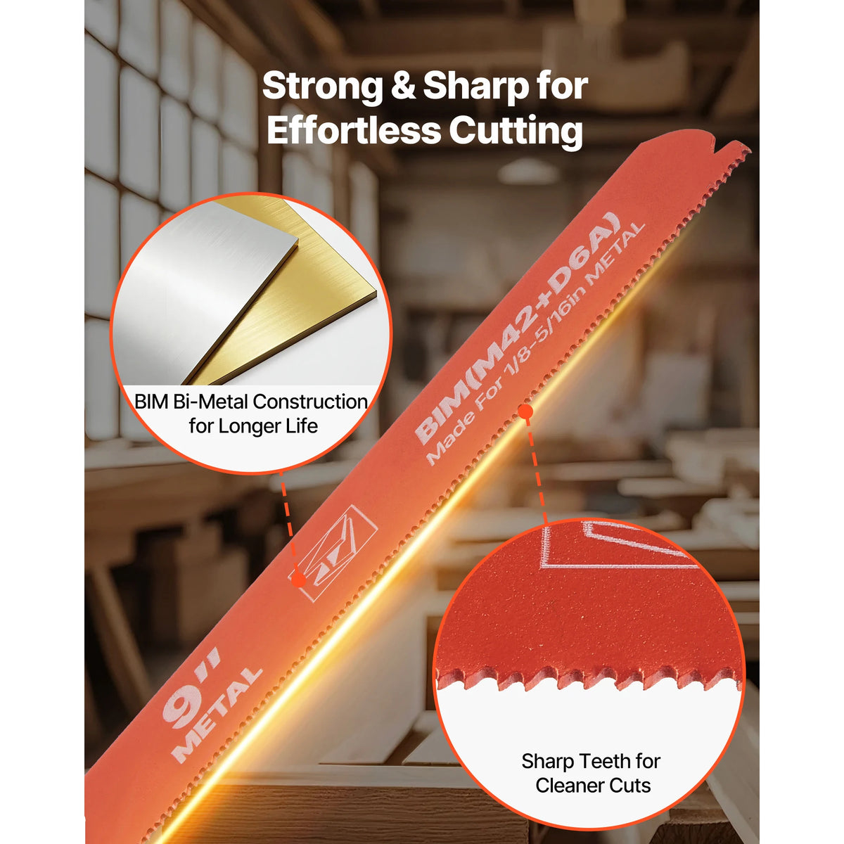 Bi-Metal Reciprocating Saw Blades 25 Pack For Metal Cutting