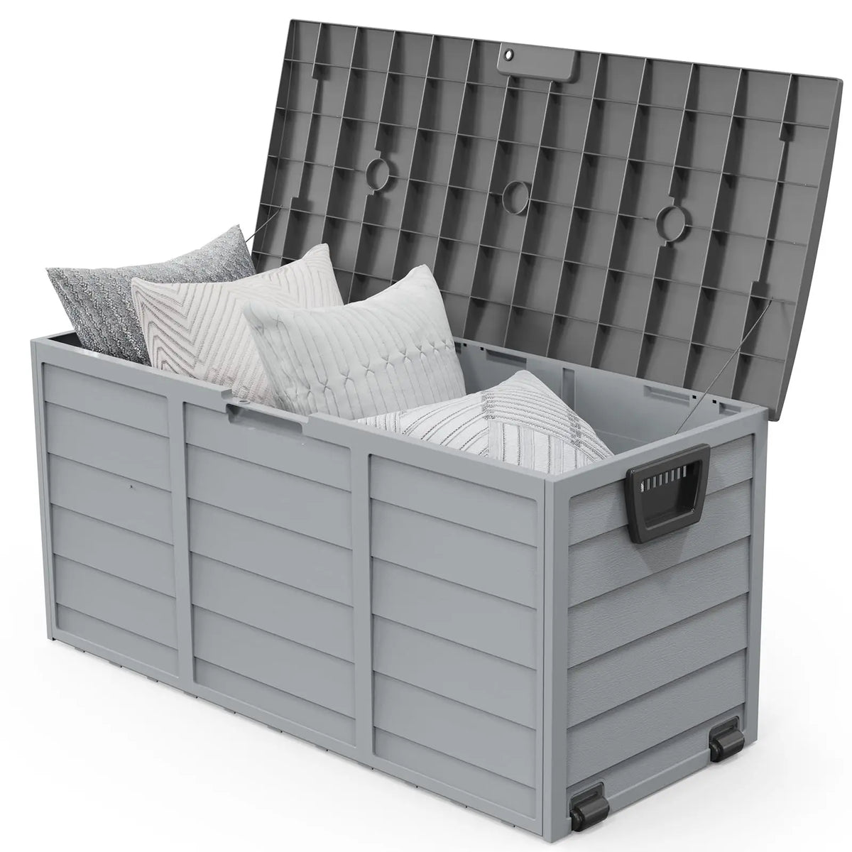 VINGLI Lockable Waterproof Outdoor Storage Box With Wheels For Patio