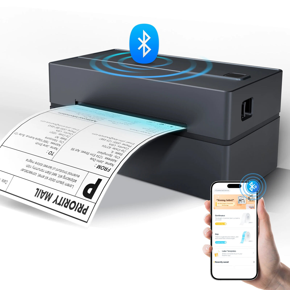 TakeYou Portable Thermal Label Printer With Bluetooth And USB Connectivity