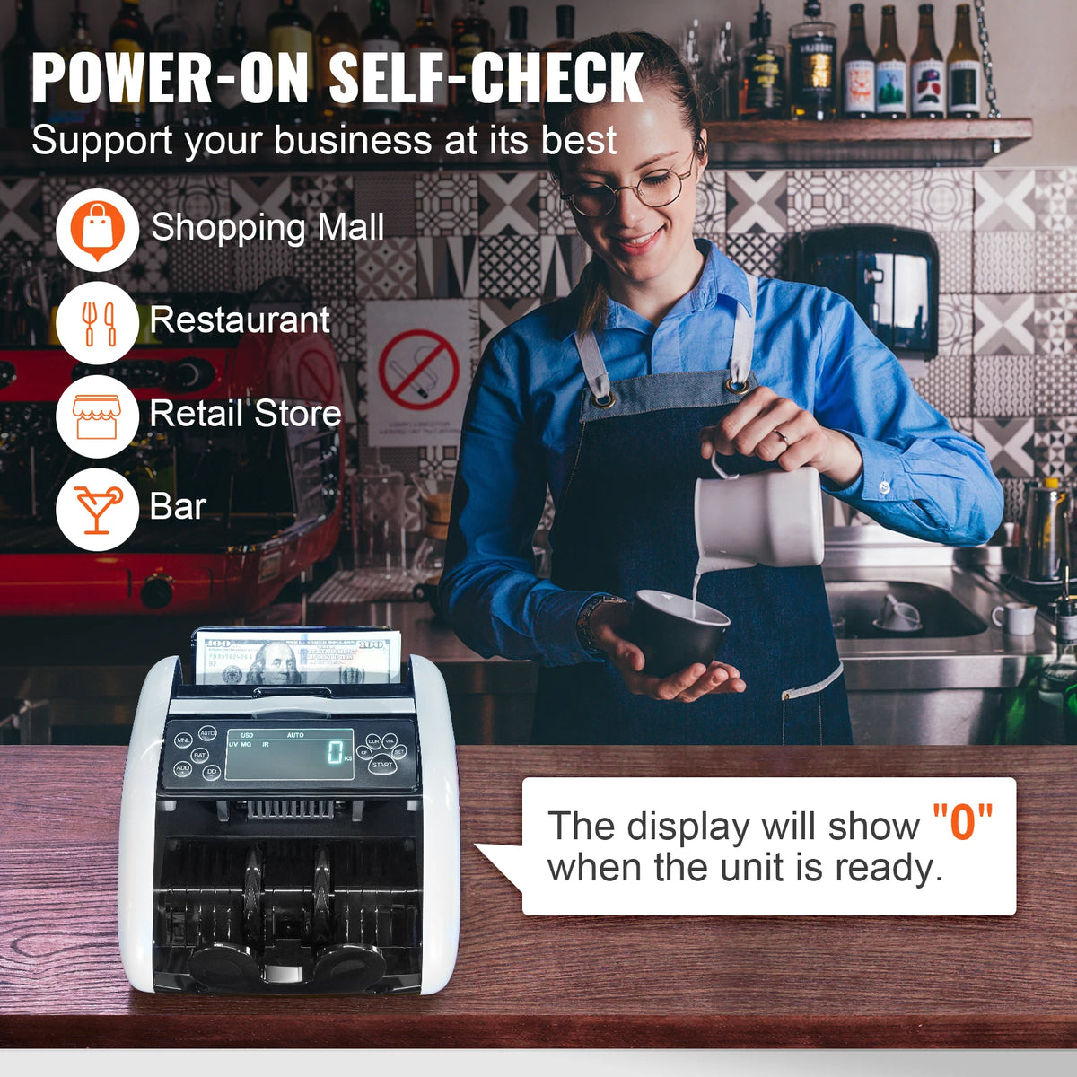 SucceBuy Automatic Money Counter With Anti Counterfeit Detection For Shops